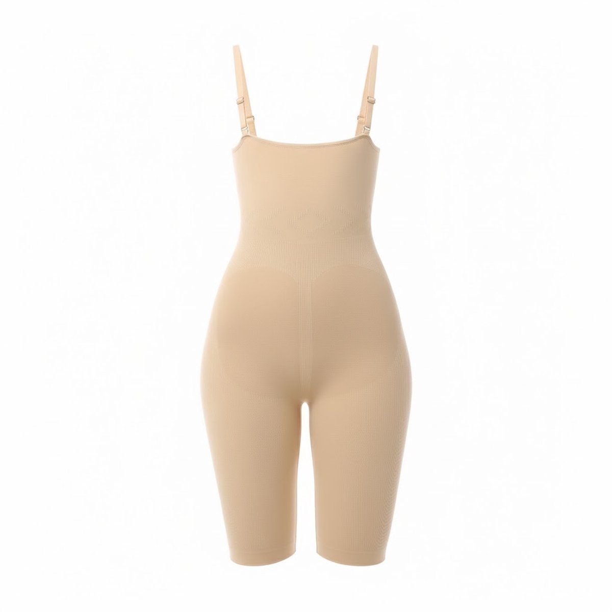 TAFUER - Shapewear Bodysuit Dames – Beige - S/M – Corrigerend Ondergoed met Verstelbare Bandjes & Lange Pijpen - 1 Stuk