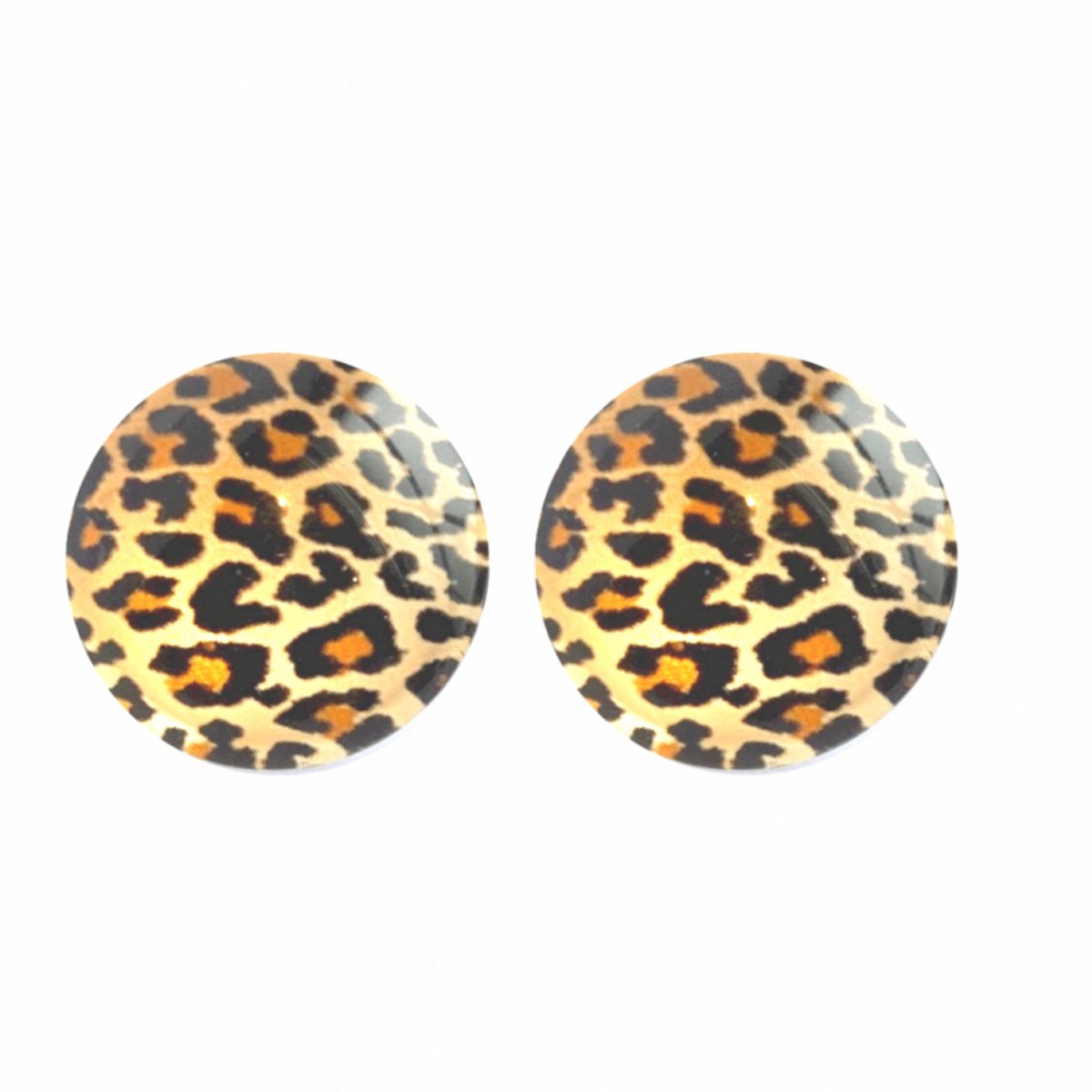 Clip oorbellen luipaard 2 cm
