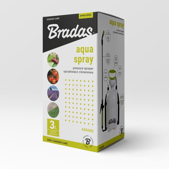Bradas Drukspuit 3L met Verstelbare Lans (54-117cm) en Dubbele Spuitmond — afbeelding 4
