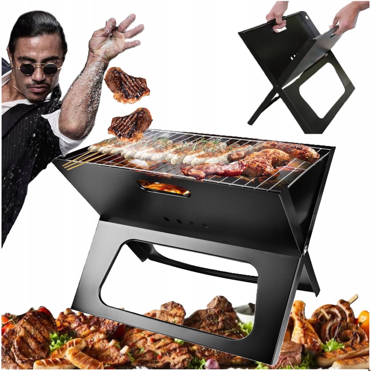 Compacte draagbare barbecuegrill - Opvouwbaar als koffer