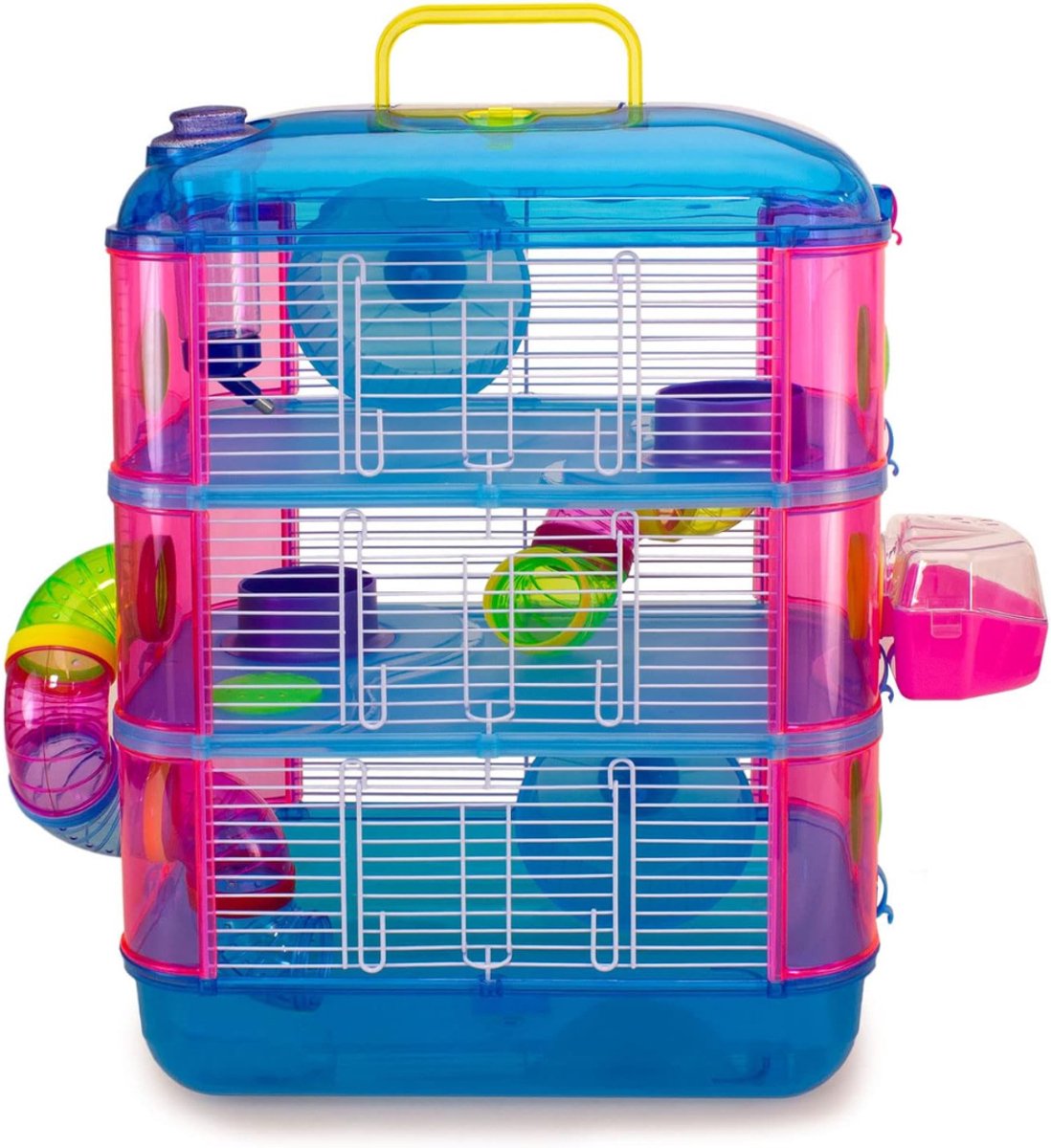 White-Label® Hamsterkooi met Hamsterspeelgoed - Rattenkooi - Hamster Kooi met 3 Verdiepingen