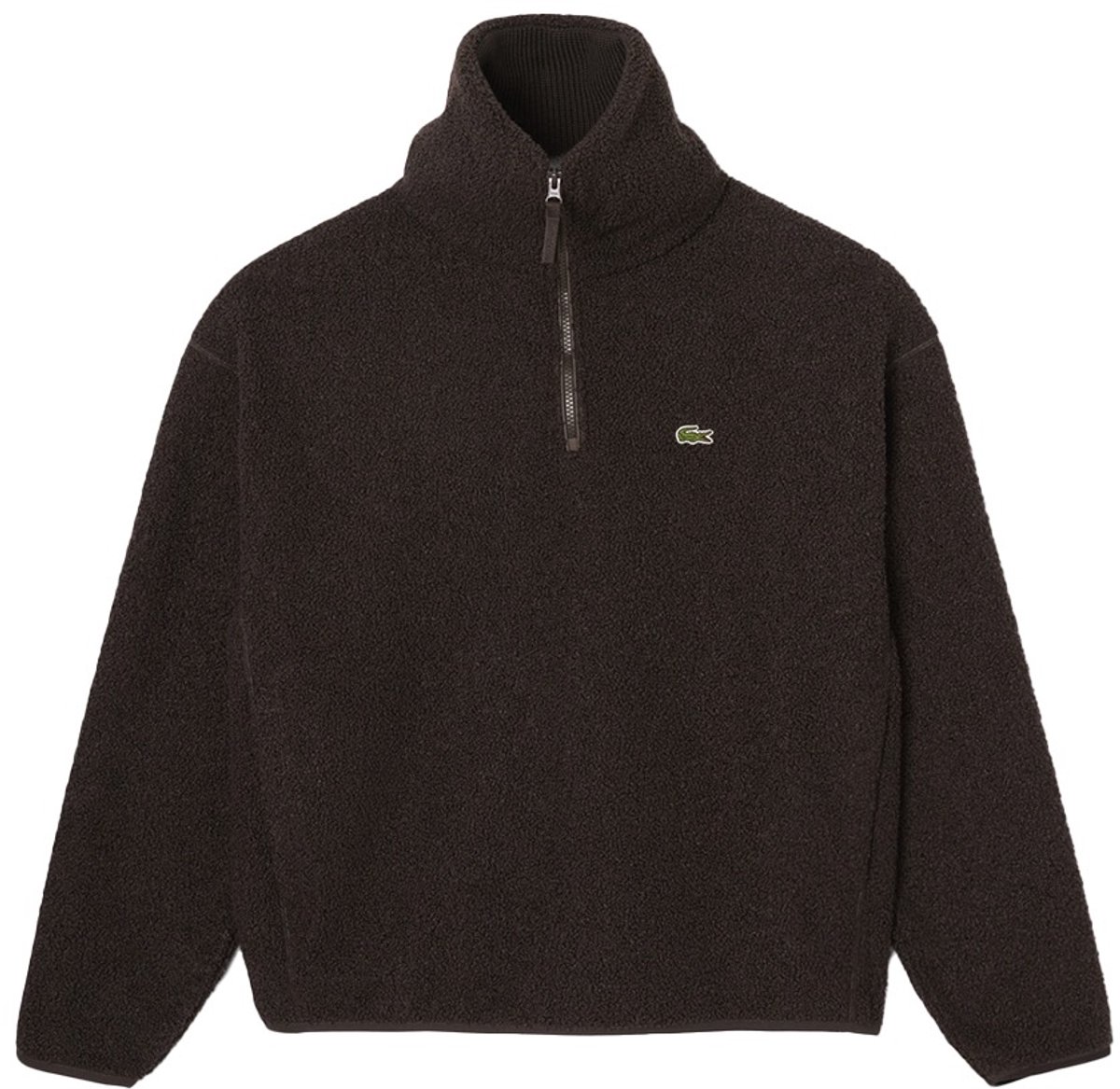 Lacoste heren ritskraag sweater polar fleece Bruin