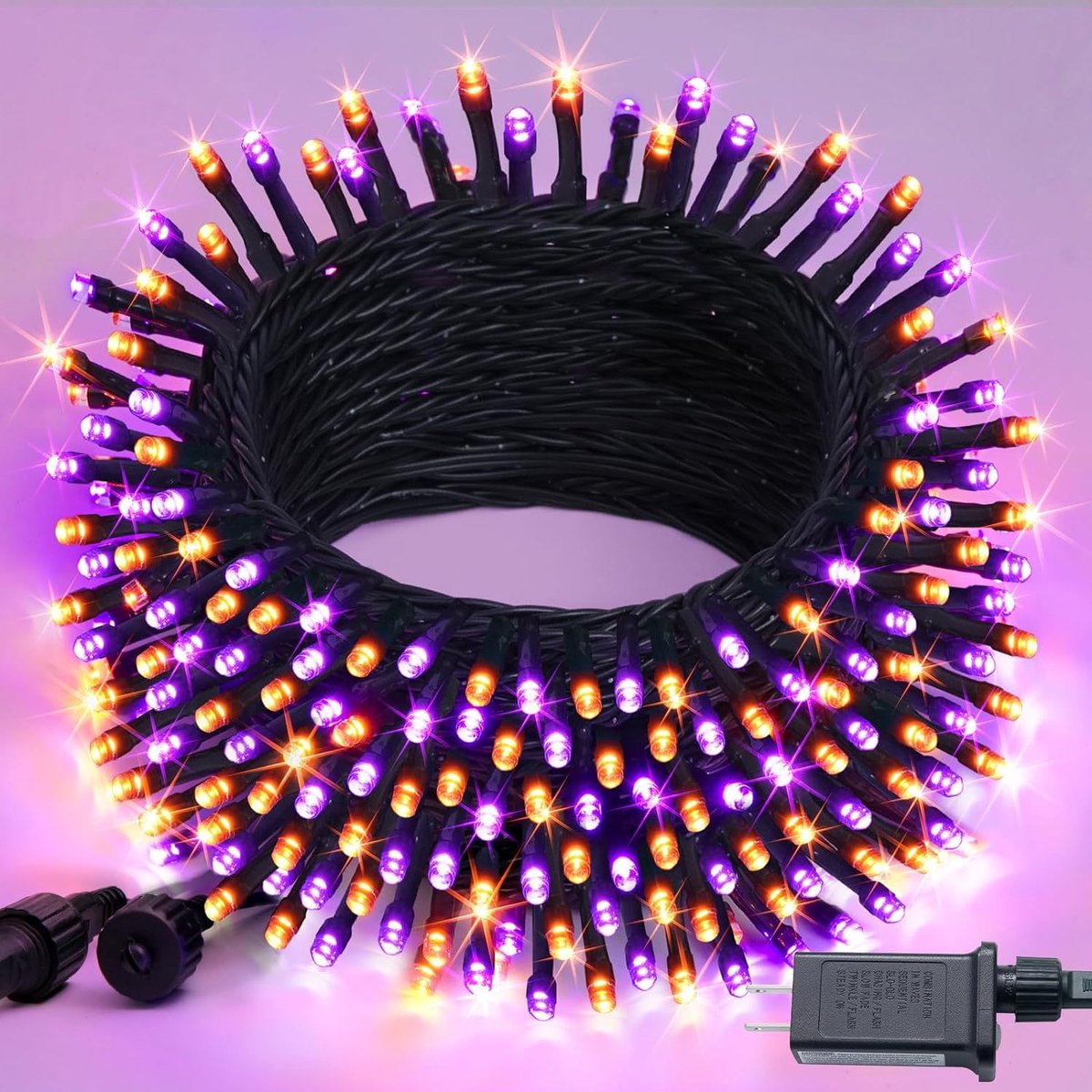 longziming -LED-slinger 10m – 100 LED Lampjes Paars & Oranje – Waterdicht IP44 – Feestdecoratie Binnen & Buiten