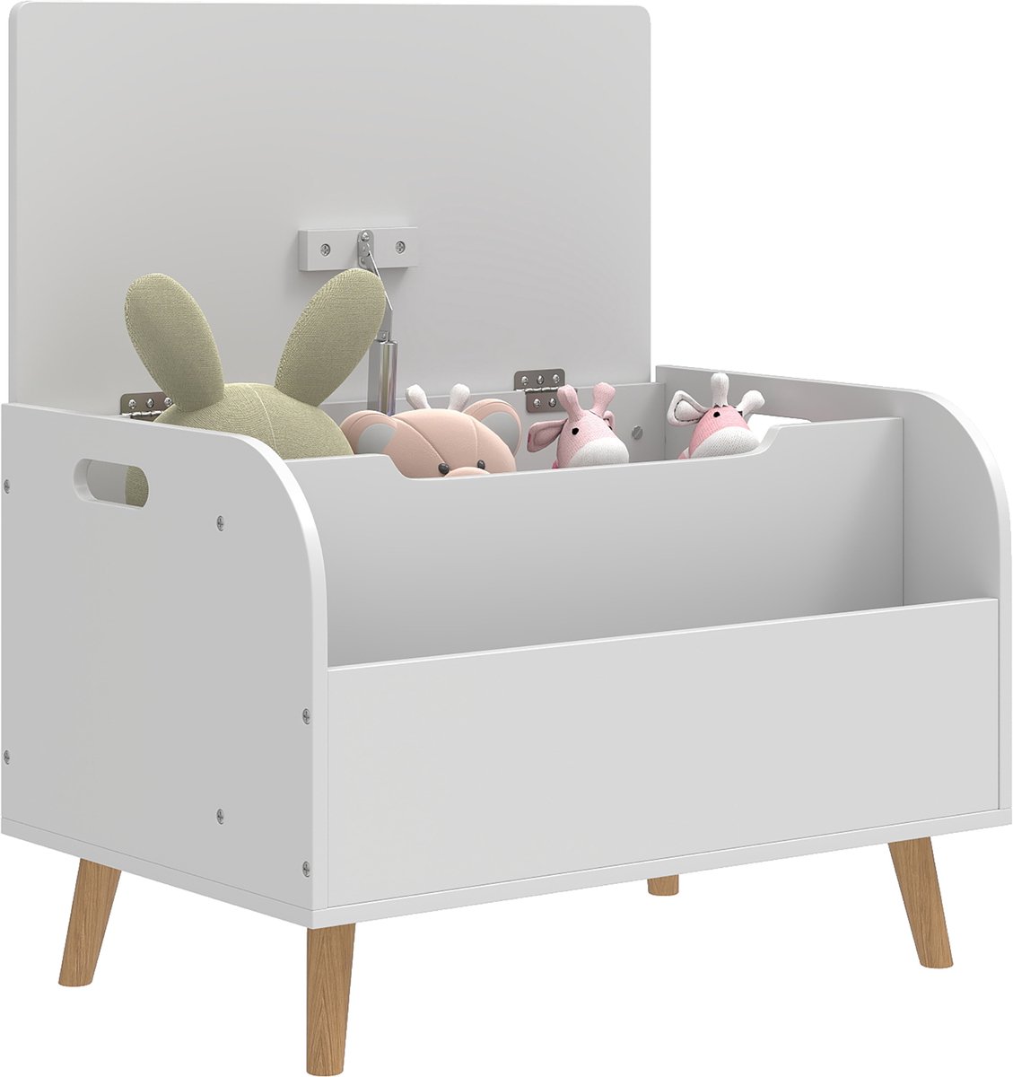 AIYAPLAY - Kinderopbergkist - MDF - 60x40x43cm - Wit