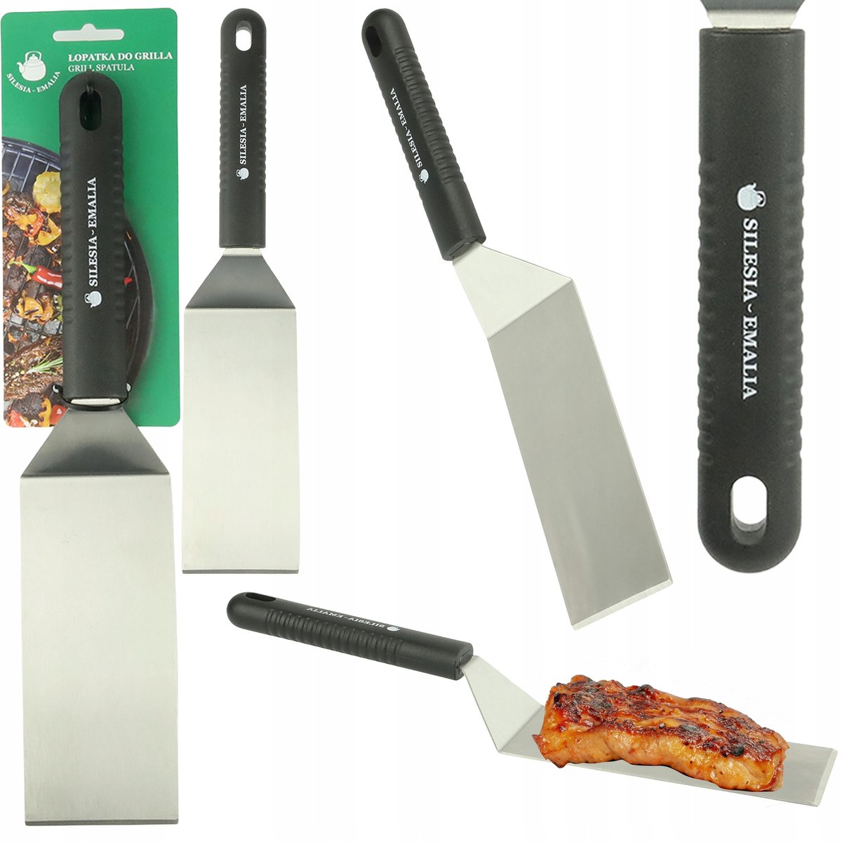 RVS Grillspatel 36cm - Keukenspatel voor vlees, vis en groenten