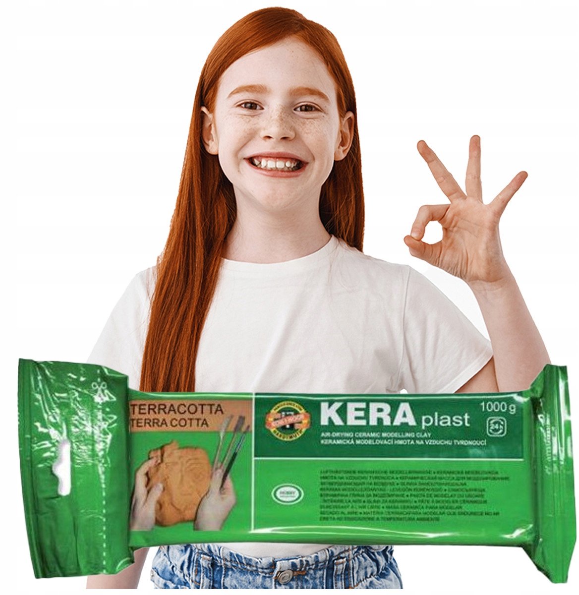 Koh-I-Noor zelfhardende klei 1000g - Terracotta