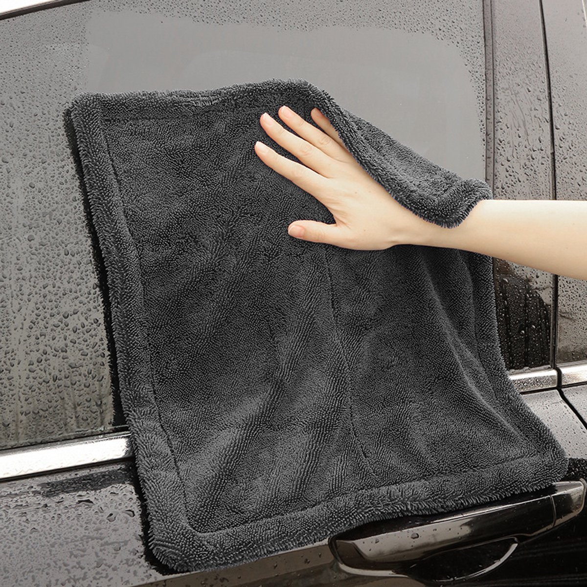 TLVX Super Auto Droogdoek 40x60cm – Microvezel doek 1000GSM – Super Zacht – Zeer Absorberend – Droogt uw auto gemakkelijk en snel na het auto wassen – Streeploos resultaat – Voorkom Kalk druppels – Wasbaar