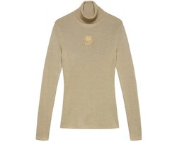 Nikkie Sportswear Noroton Shiny Turtleneck Ski/Snowboard Sweater Dames goud M/38