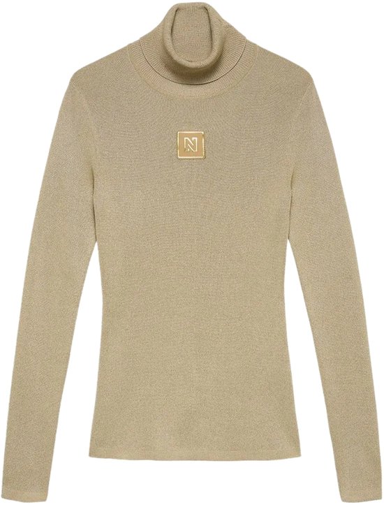 Nikkie Sportswear Noroton Shiny Turtleneck Ski/Snowboard Sweater Dames goud M/38