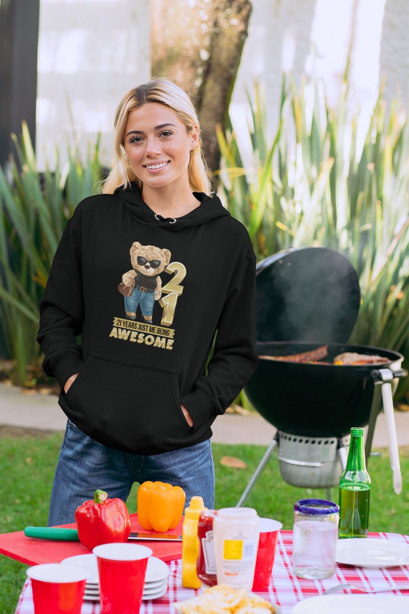 21 Jaar Verjaardag cadeau Hoodie - Zwart Hoodie Vrouwen - Maat XL - Verjaardag Cadeau Vrouwen - Limited Edition