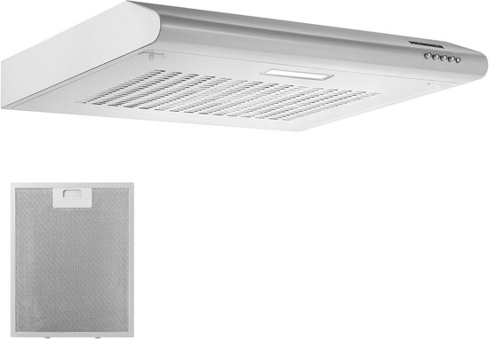 Heinner CH-201WH Onderbouw Afzuigkap 60 cm – 3 Standen – 209,7 m³/u – 1x 85 W Motor – 1x 2 W LED-Verlichting – 5 Jaar Garantie – Wit