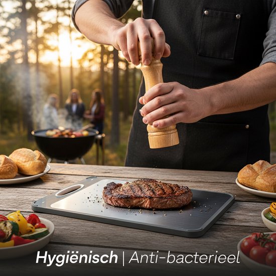 Innovatieve Antibacteriële 2-in-1 Snijplank Met Roestvrijstalen En Tarwestro Pp Design