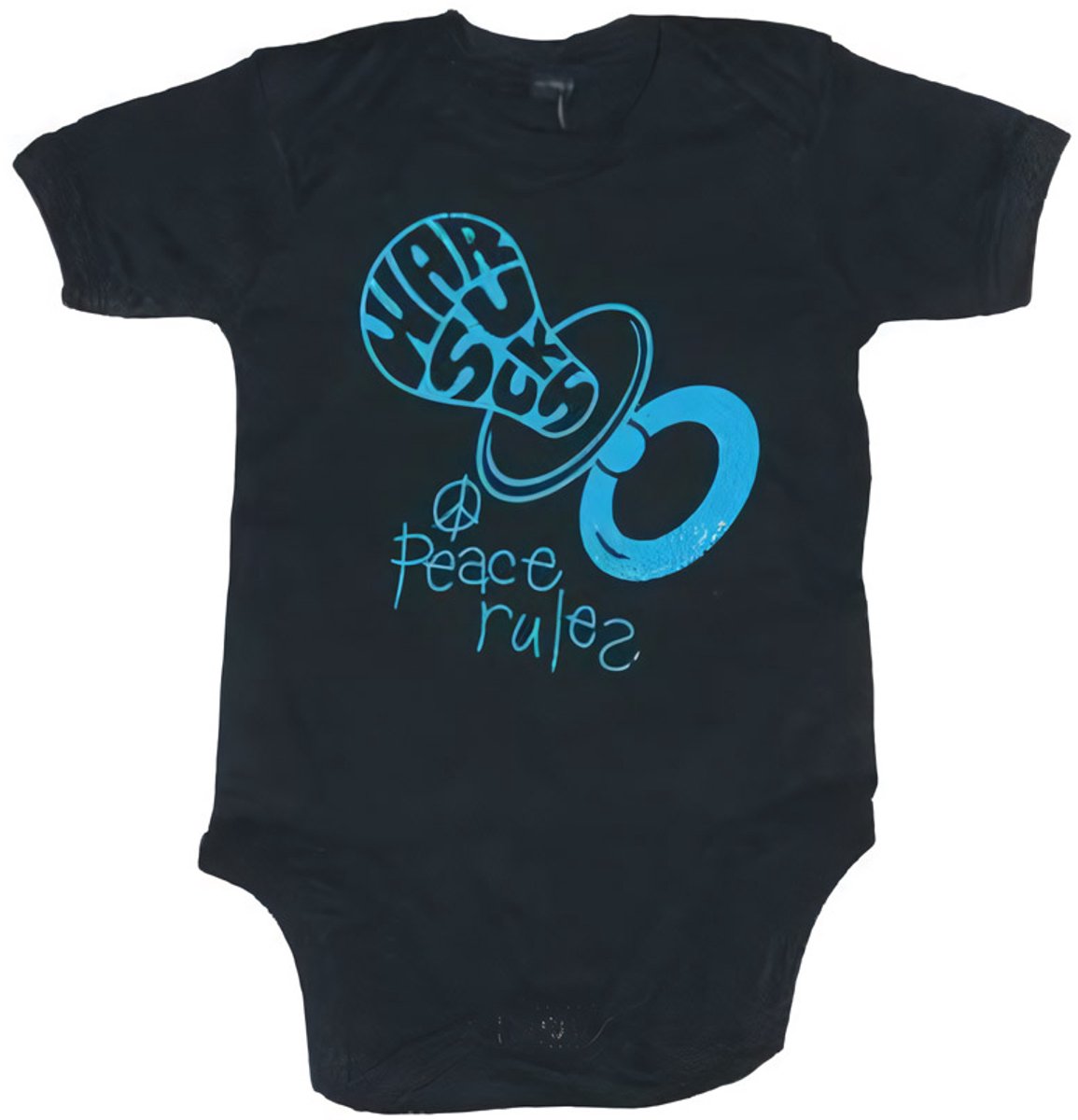 Hybris Kinder War Sucks Peace Rules Body AW-13-100441-L65 Black-6-12Monate