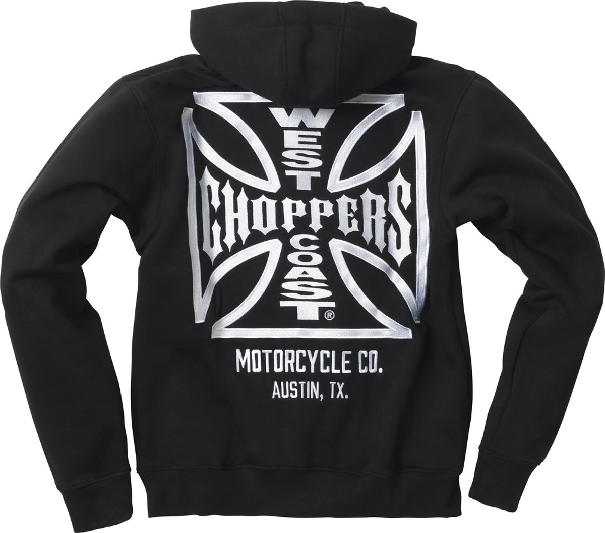 West Coast Choppers Herren Hoodie Og Atx Zip Hoody Black-S