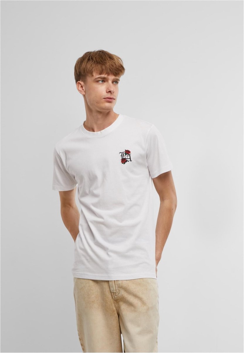 Mister Tee LA Roses EMB Heren Tshirt M Wit