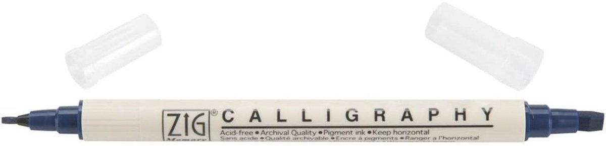 Zig Calligraphy Dual Tip 2mm & 5mm - Navy