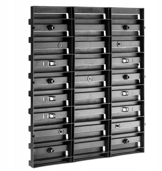 KADAX Porte-outils, système de rangement en plastique PP, support mural de différentes tailles, support mural d'atelier avec bacs de rangement et porte-outils (78 x 78 cm)