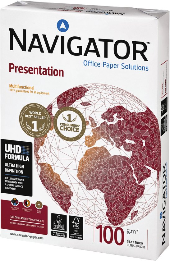 Kopieerpapier Navigator Universal Nonstop A4 80gr wit 2500 vel | Wit Printpapier | Printpapier | Papier en Verzenden | Interoffice