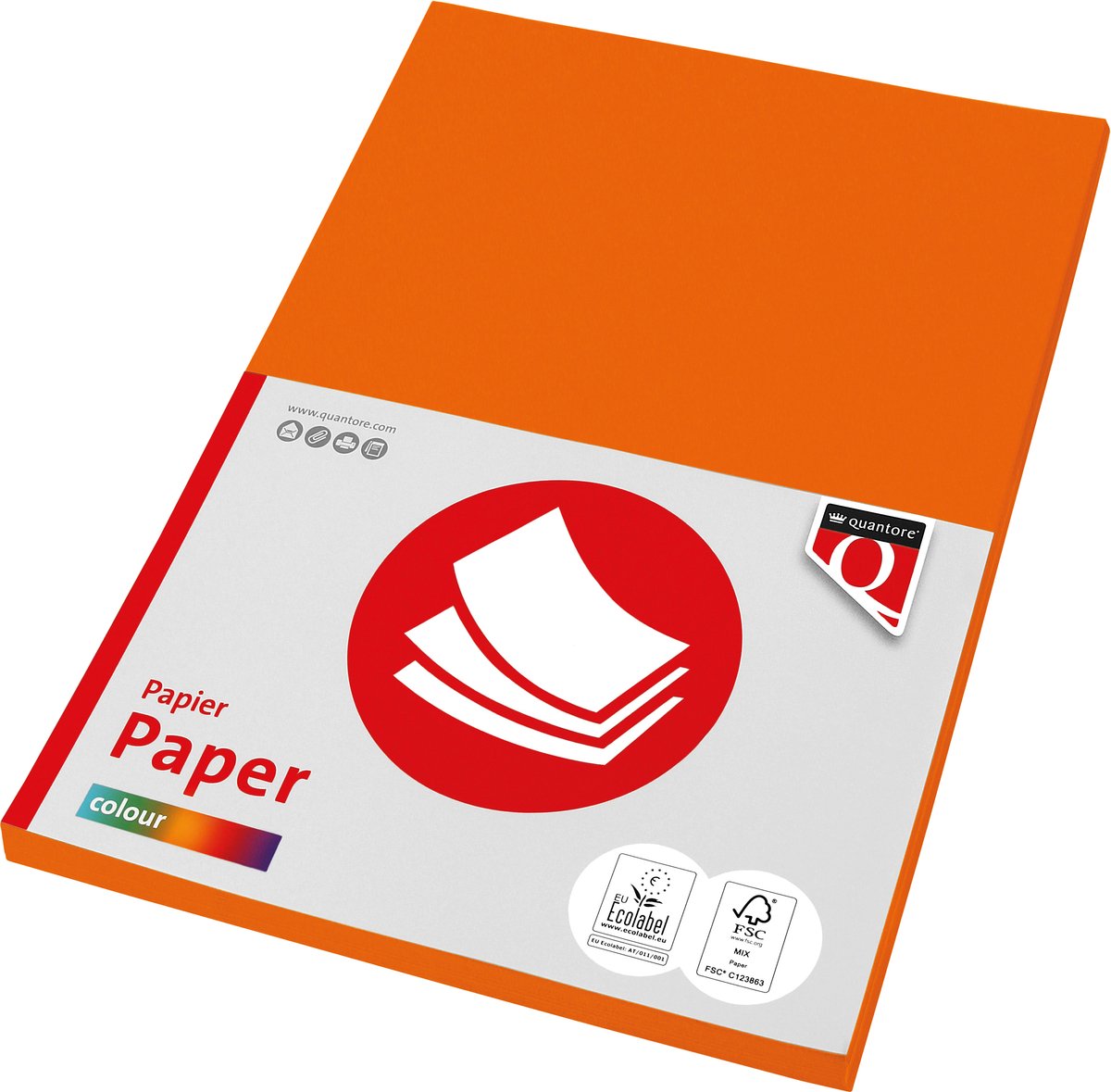 Kopieerpapier quantore col-100 a4 80gr oranje