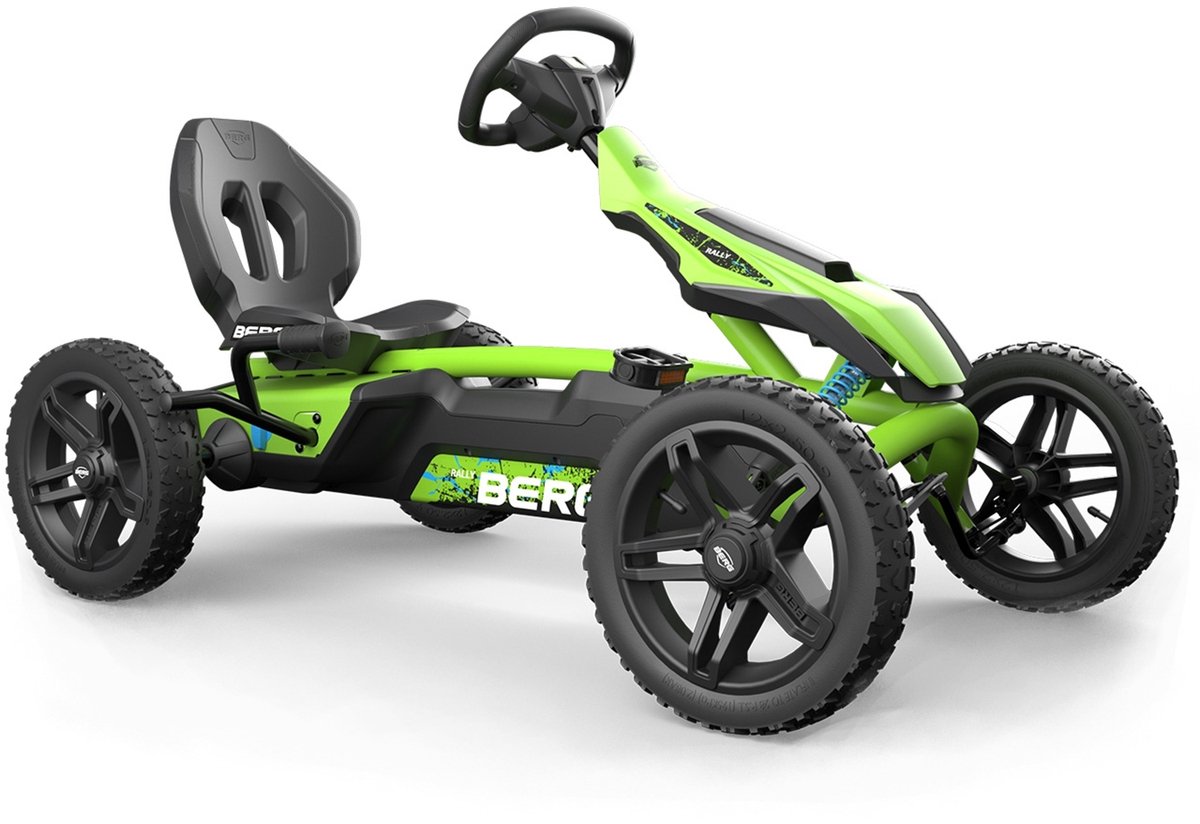 BERG Rally DRT Green Skelter - Soundbox Race - Verstelbare stoel - Schokabsorberende off-road veren - 4+ Jaar - Groen — afbeelding 14