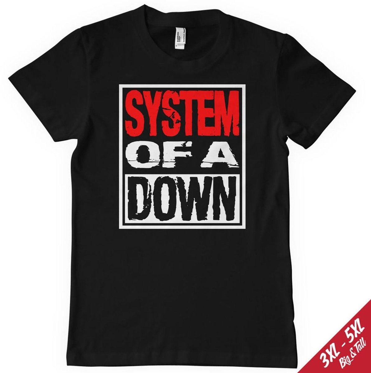 System Of A Down Logo T-Shirt WMX-1-SOAD006-H92-3 Black-4XL