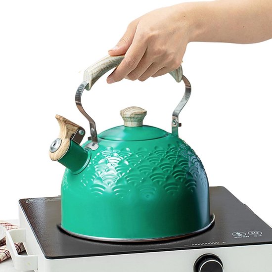 OLPRO 2 Liter Blauw Gepoedercoat Outdoor Camping OLPRO Outdoor Leisure Product Edënbërg Classic Line - RVS Fluitketel - 2.0 Liter - Blauw Gepoedercoat Blauw Outdoor Ketel Creuset Fluitketel