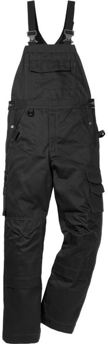 Kansas Icon On e Latzhose 1112 LUXE, mit Knietaschen Schwarz