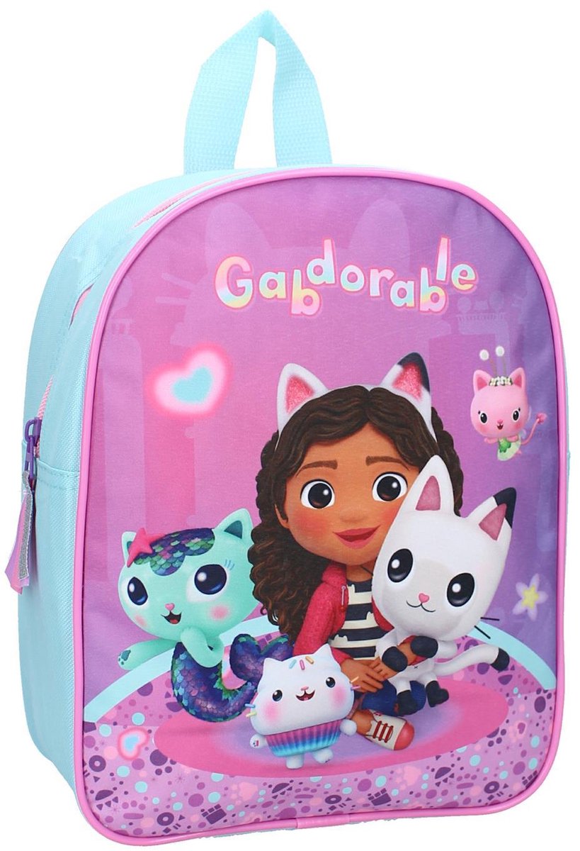 Gabby’s Dollhouse Rugzak – Schattige kinderrugzak met Gabby & haar vriendjes – Ruim hoofdvak en verstelbare schouderbanden – Ideaal voor school, opvang of dagjes uit – Lichtgewicht, stevig en comfortabel – Perfect cadeau voor jonge Gabby-fans