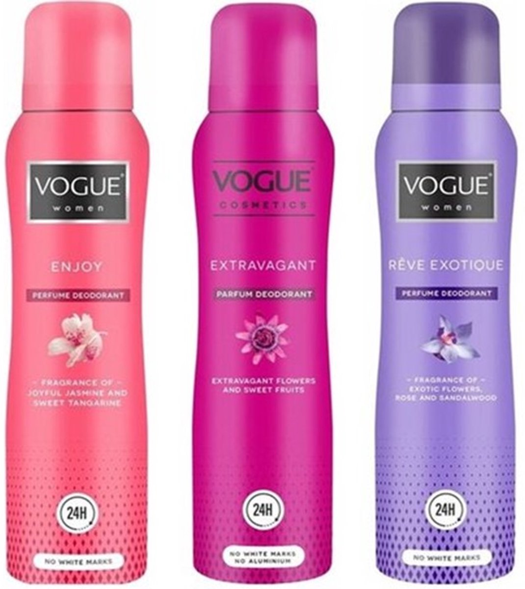 Vogue Parfum Deodorant - Enjoy / Extravagant / Reve Exotique