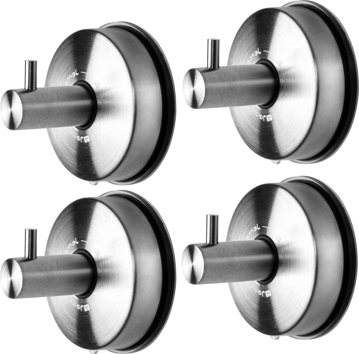 QPFO® Zuignap Haken RVS - Handdoekhaak Badkamer - Keuken en Douche Hanger - Roestvrijstalen Zuighaken