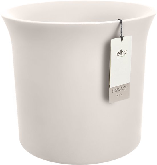 Foto: Elho june tulip 58 uv bestendig en kleurvaste bloempot binnen buiten 58 5 x h 53 1 cm linnen wit