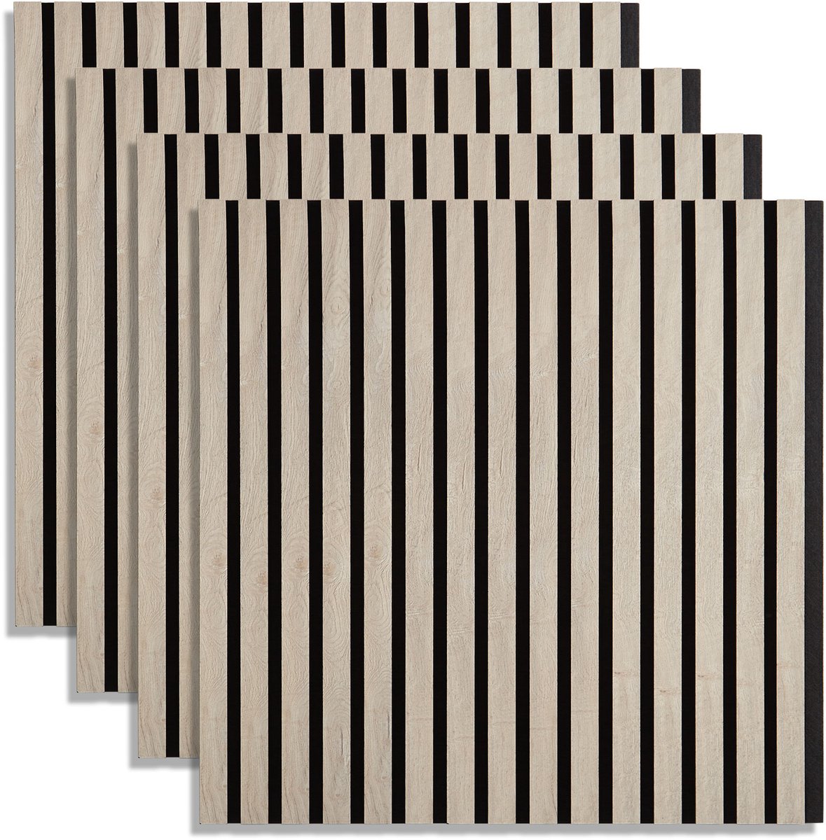 Homestyle4u Akoestisch paneel - 60x60 cm - grijs - set van 4