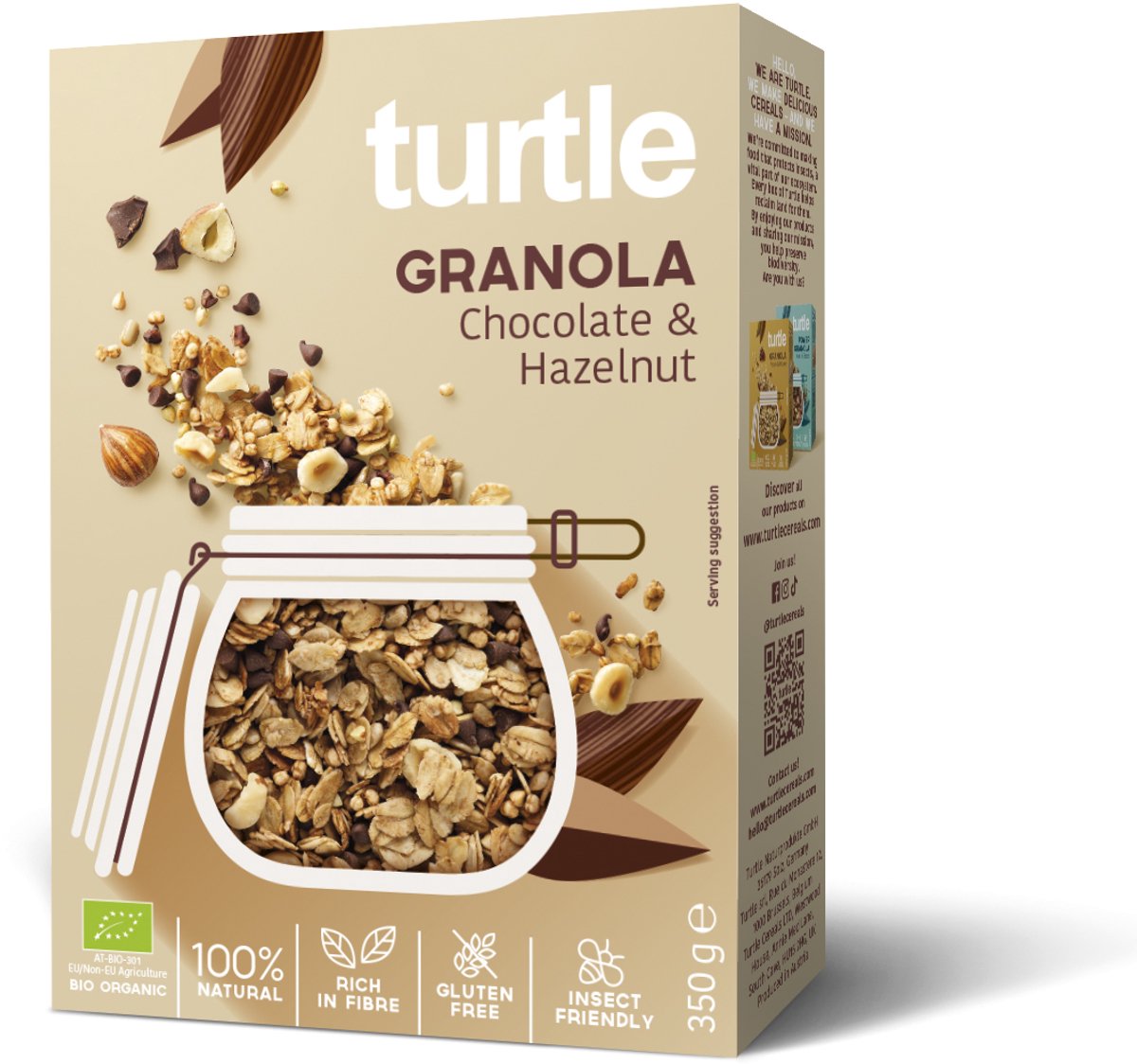 Turtle Chocolate & Hazelnut - Granola - Bio - Glutenvrij