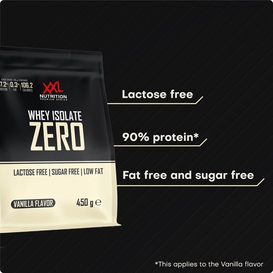 XXL Nutrition - Whey Isolate Zero - Vanille - Eiwitpoeder - 450 g — afbeelding 2