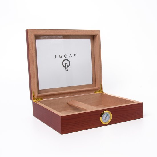 Cigare Cubain Humidor à Cigares Dayear - Boîte En Cèdre Avec Hygromètre Et Humidificateur - 20-25 Cigares Cave à Cigare Humidificateur