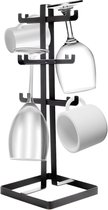 OUGPIU Mok Rack Boom, Houten Mok Houder Boom, Keuken Aanrecht Mok Houder, Koffie Cup Droger met 6 Haken, Koffie Cup Houders voor Teller, Koffie Mok Rack, Sieraden Organizer Boom OUGPIU Mok Rack Boom, Houten Mok Houder Boom, Keuken Aanrecht Mok Houder, Koffie Cup Droger met 6 Haken, Koffie Cup Houders voor Teller, Koffie Mok Rack, Sieraden Organizer Boom