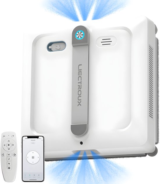 Liectroux S9 Robot Ramenwasser - Ruitenreiniger - 9000Pa Sterke Zuigkracht - 2 Rolborstels