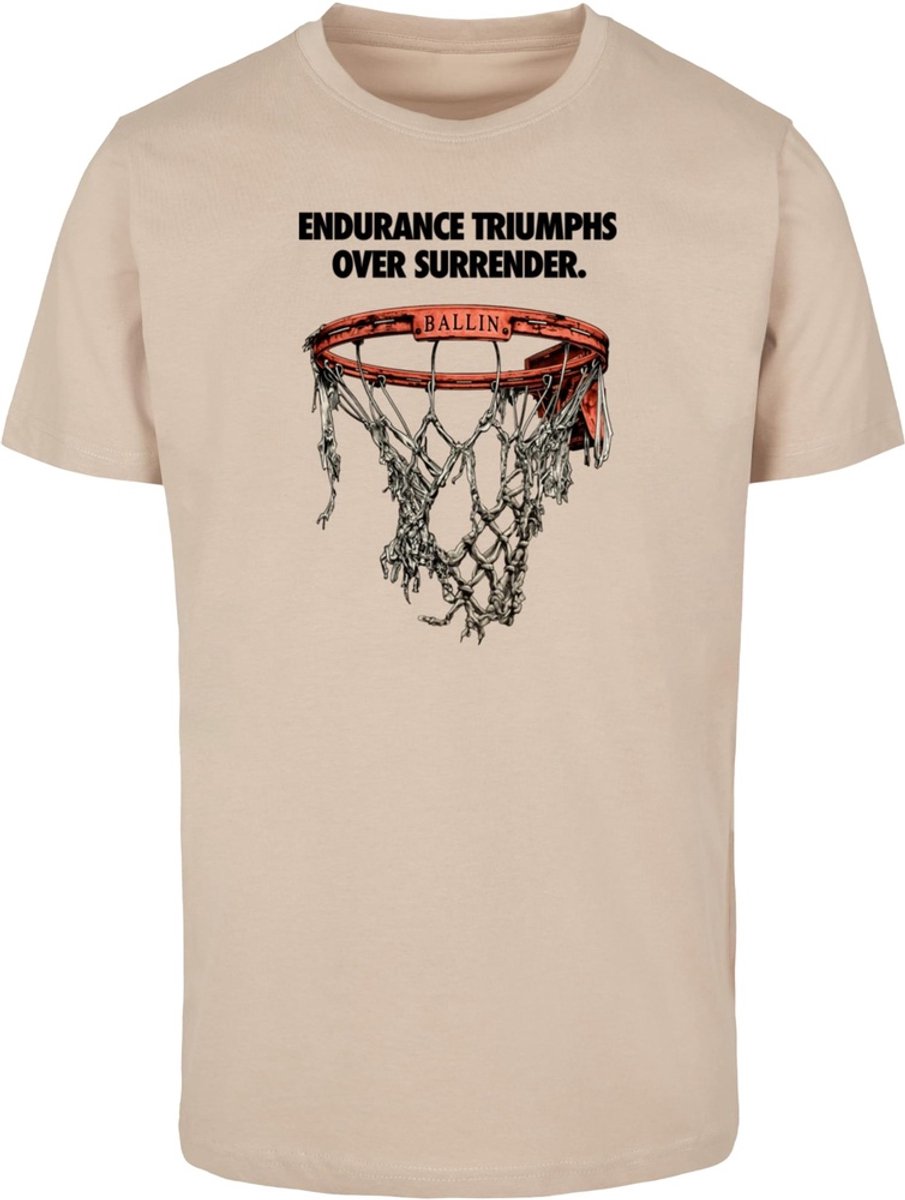 Mister Tee T-shirt ‘Triumph Over Surrender’ Creme