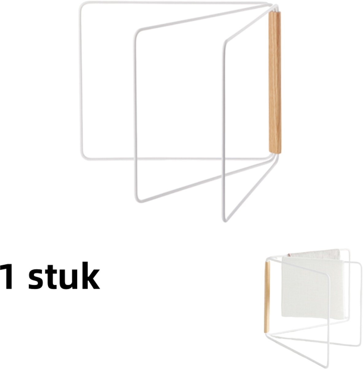 1 stuk - Opvouwbaar vaatdoekrek - vaatdoekrek - geschikt voor gootsteenhanddoekrek - wit
