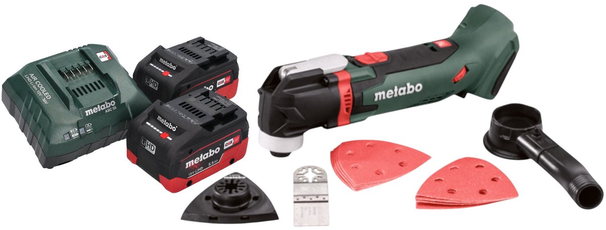 Metabo MT 18 LTX accu-multitool 18 V OIS / Starlock + 2x LiHD-accu 5,5 Ah + oplader