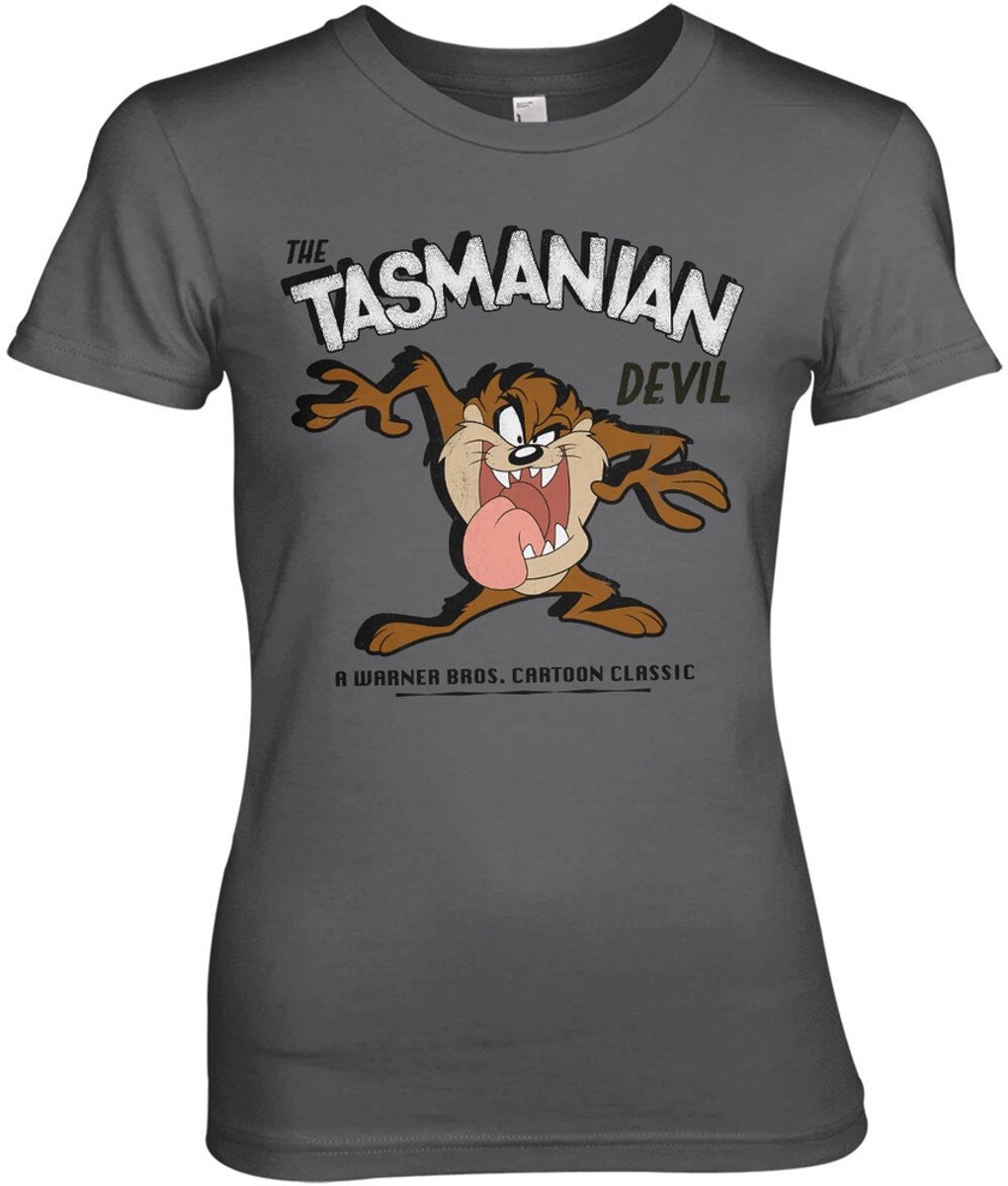 Looney Tunes Damen T-Shirt The Tasmanian Devil Girly Tee WB-5-LT015-H57-16 DarkGrey-XXL