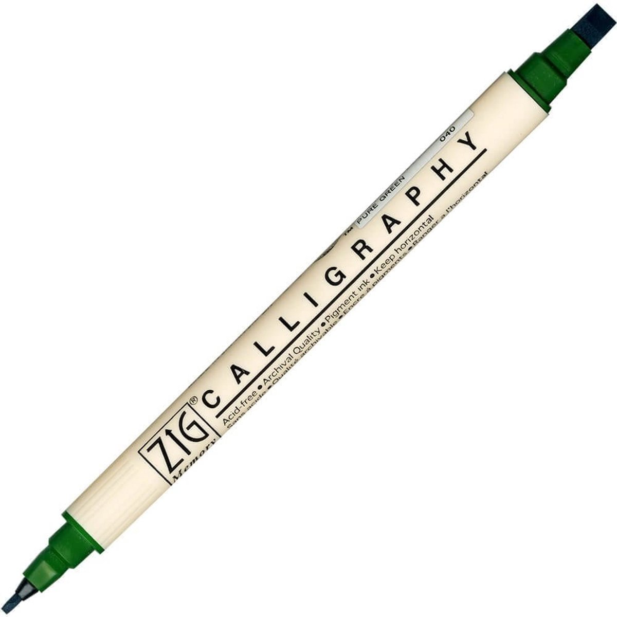 Zig Calligraphy Dual Tip 2mm & 5mm - Evergreen