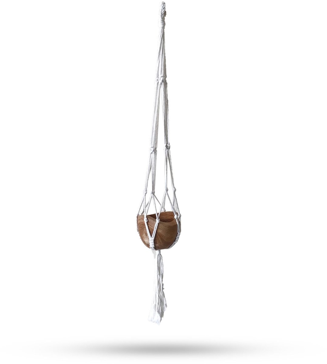 Macramé pannenlap klassiek - natuurlijke, middelgrote pot