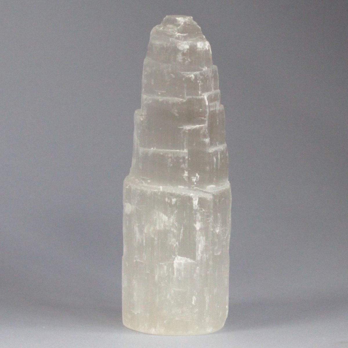 Ancient Wisdom Natuurlijke Seleniettoren - 15 cm Transparant & Wit