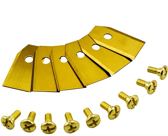 Robotmaaier mesjes titanium 0,7 mm 30 stuks met schroeven voor Husqvarna, Gardena, Yardforce, McCulloch