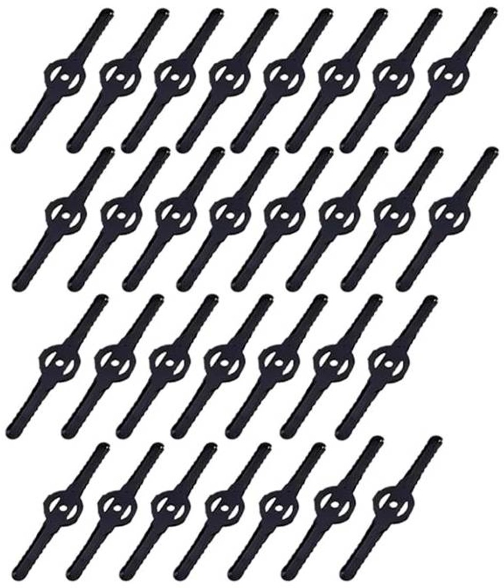 30 stuks zwarte bosmaaierbladen - kantenmaaierbladen - kunststof kantenmaaierbladen - kantenmaaieraccessoires