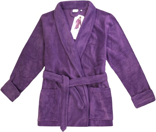 Peignoir court en polaire pour femme ( Eskimo Purple) - taille L