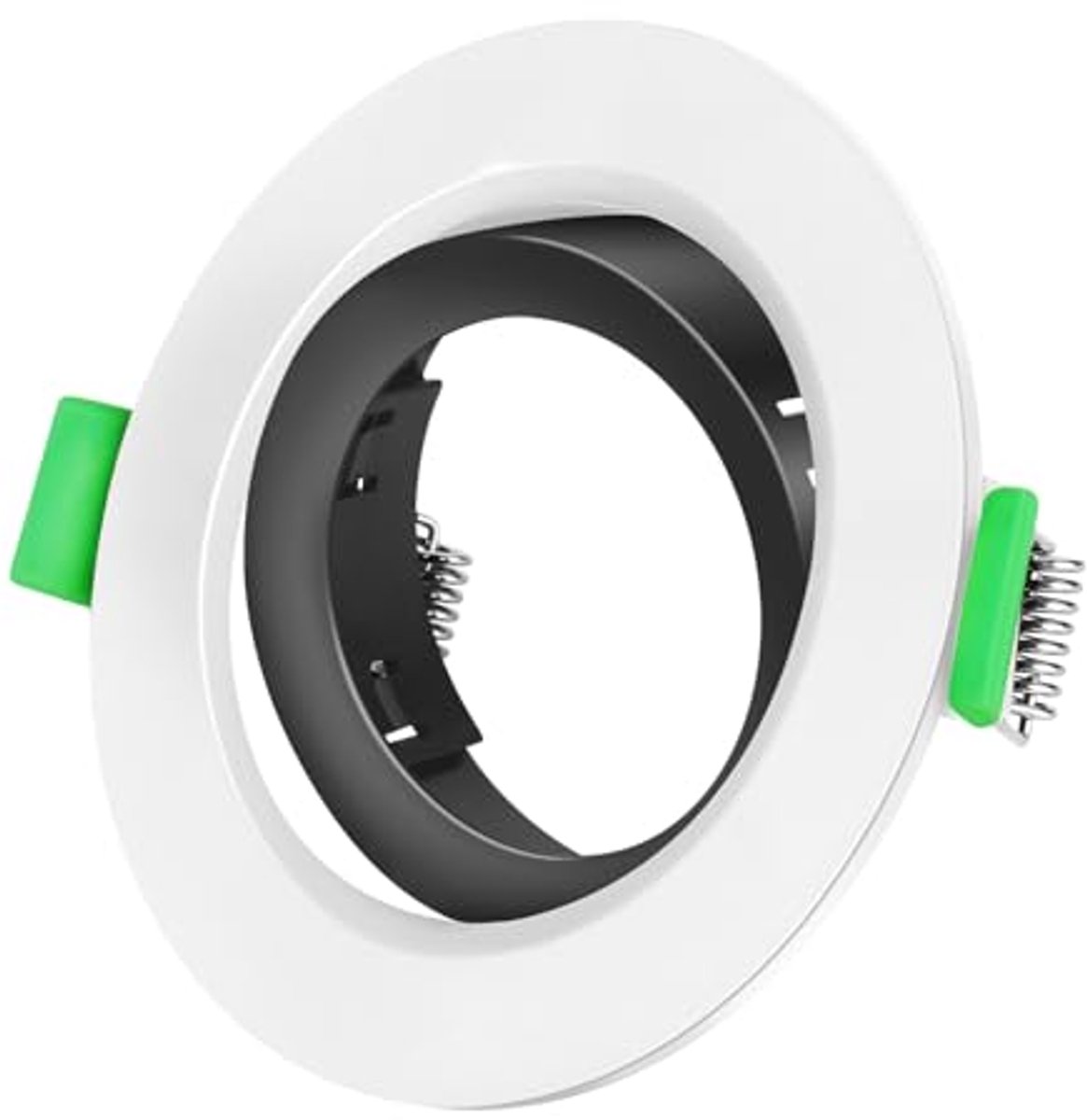 Inbouwspots GU10 Set - Ronde Mat Witte Inbouwframes met Draaibare Fittings - 20 Pack voor LED of Halogeen Lampen
