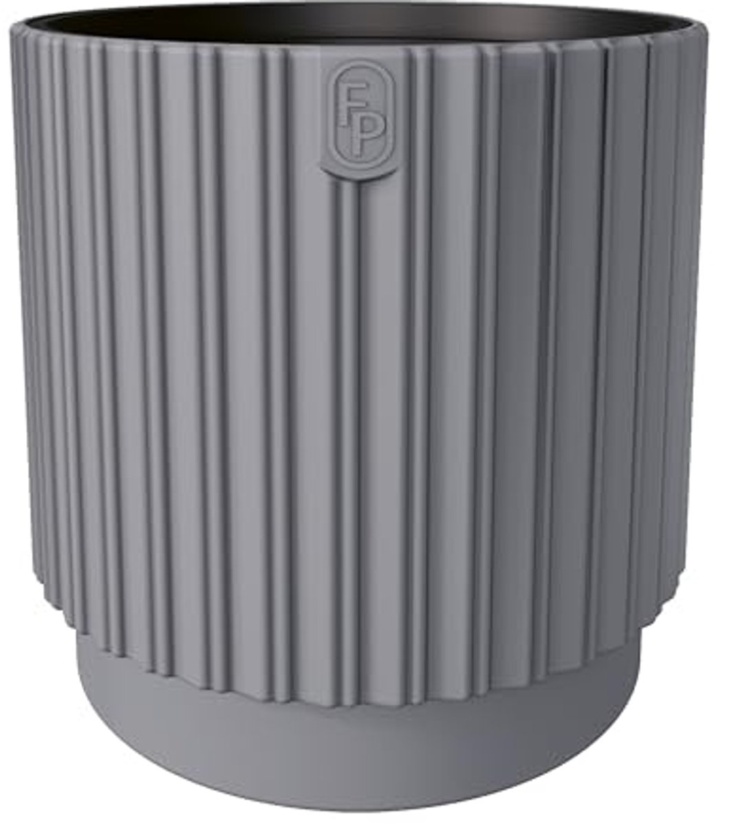 Ronde bloempot 40 cm hoog, kunststof voor binnen en buiten, moderne stijl