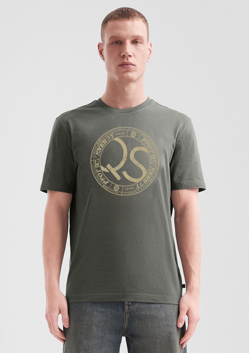 Q/S designed by - Heren t-shirt - Maat M - Mannen - Groen - katoen